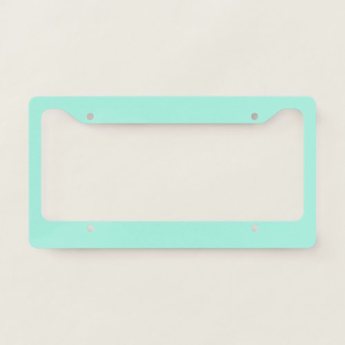 Solid color fresh mint license plate frame