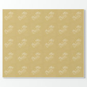Solid Color Gold - Mr & Mrs Wedding Favors Wrapping Paper (Flat)