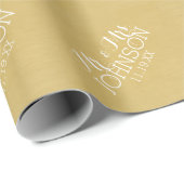 Solid Color Gold - Mr & Mrs Wedding Favors Wrapping Paper (Roll Corner)