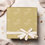 Solid Color Gold - Mr & Mrs Wedding Favors Wrapping Paper<br><div class="desc">A beautiful color with chic fonts make a statement piece for a reception favor. Items are easier to customize when you replace all text and photos first. If your art still needs to be adjusted, click on the Customize This button. This will take you to a design area where you...</div>