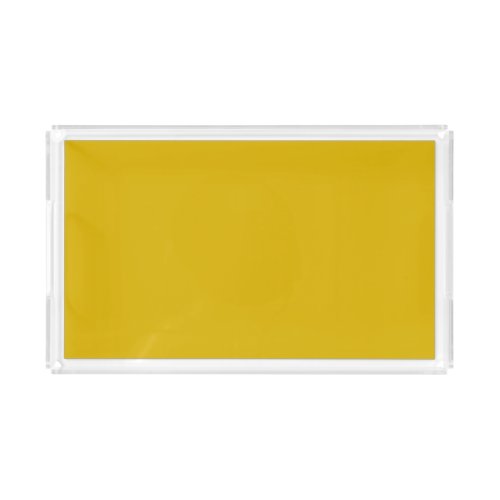 Solid color goldenrod plain mustard yellow acrylic tray