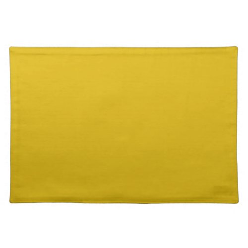 Solid color goldenrod plain mustard yellow cloth placemat