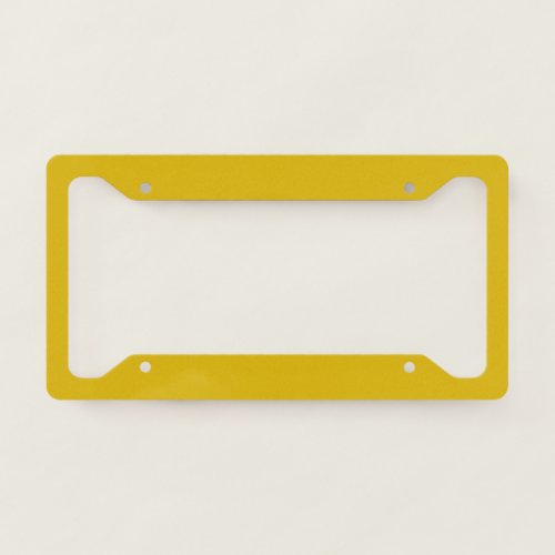 Solid color goldenrod plain mustard yellow license plate frame