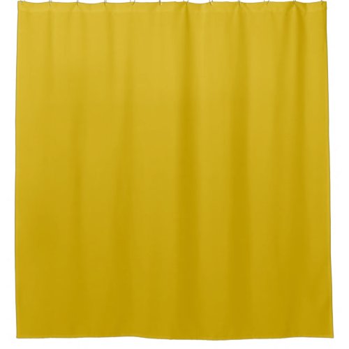 Solid color goldenrod plain mustard yellow shower curtain
