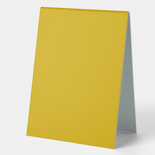 Solid color goldenrod plain mustard yellow table tent sign