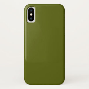 Solid color grape vine dark green iPhone XS case