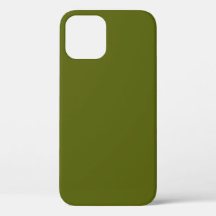 Solid color grape vine dark green iPhone 12 case