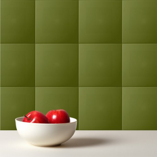 Solid color grape vine dark green ceramic tile