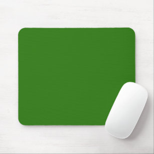 Solid color green leaves mouse pad