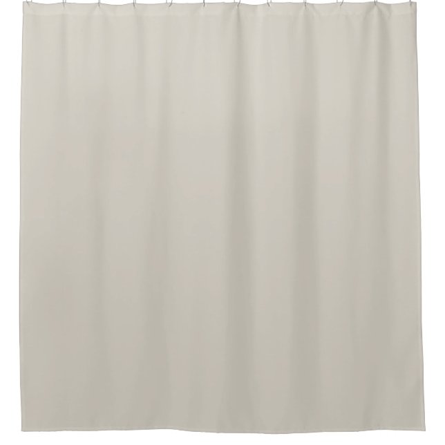 Solid color greige beige shower curtain (Front)