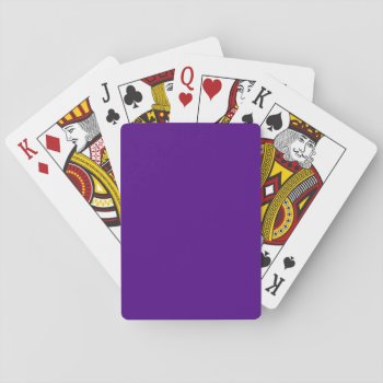 Solid Color Indigo Playing Cards by purplestuff at Zazzle