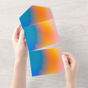 Solid Color Invitations Announcements Card