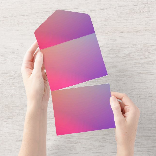 Solid Color Invitations Announcements Card (Tearaway)