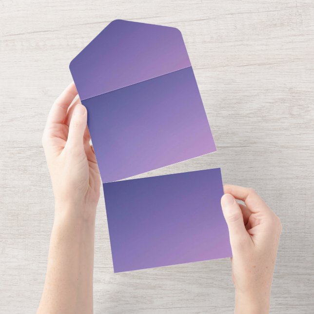 Solid Color Invitations Announcements Card (Tearaway)