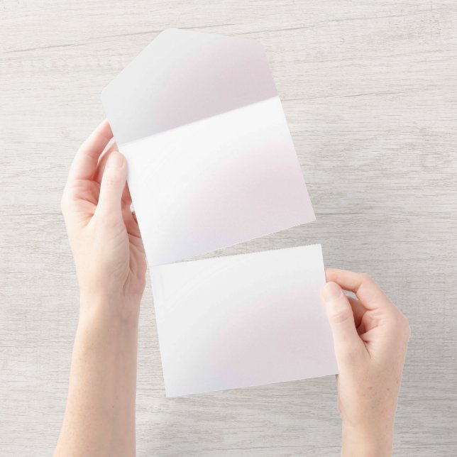 Solid Color Invitations Announcements Card (Tearaway)