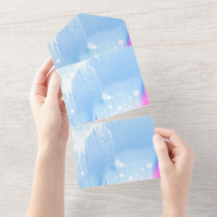 Solid Color Invitations Announcements Card