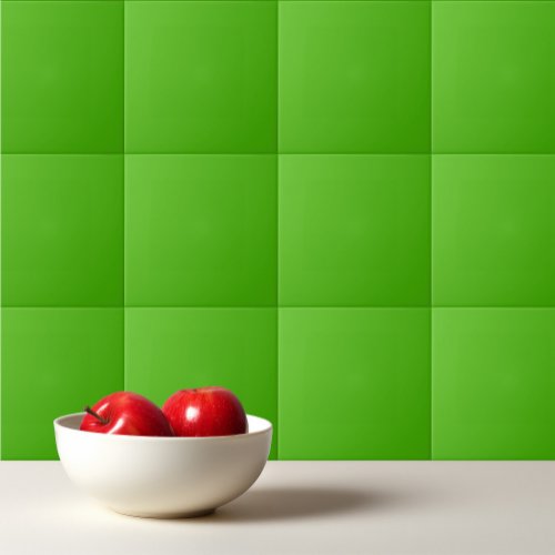 Solid color kelly green ceramic tile