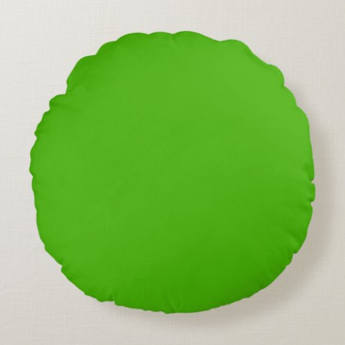 Solid color kelly green round pillow