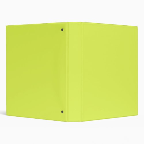 Solid color key lime yellow green 3 ring binder