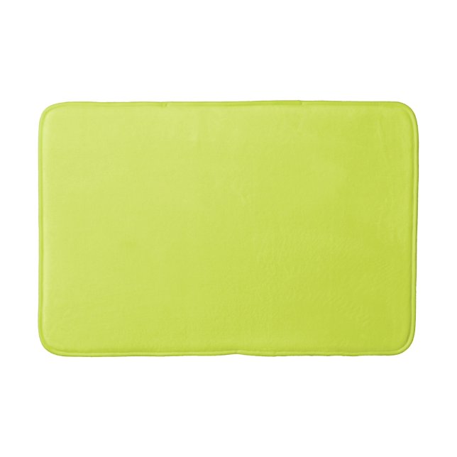 Solid color key lime yellow green bath mat (Front)