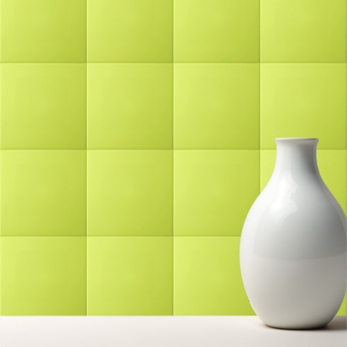 Solid color key lime yellow green ceramic tile