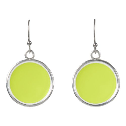 Solid color key lime yellow green earrings