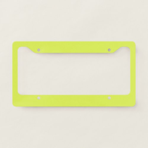 Solid color key lime yellow green license plate frame