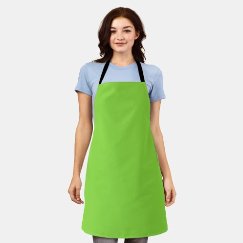 Solid color kiwi green apron