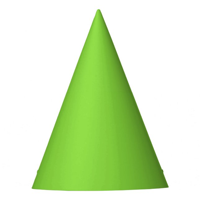 Solid color kiwi green party hat (Front)