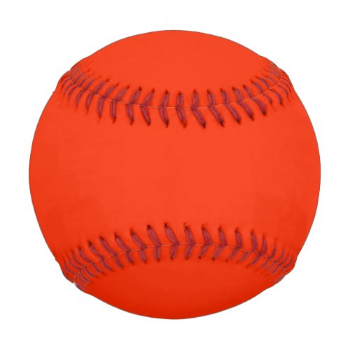 Solid color lava vivid red orange baseball