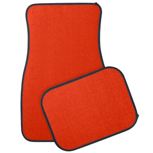 Solid color lava vivid red orange car floor mat