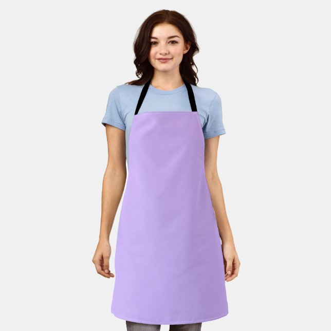 Solid color lavender purple apron (Worn)