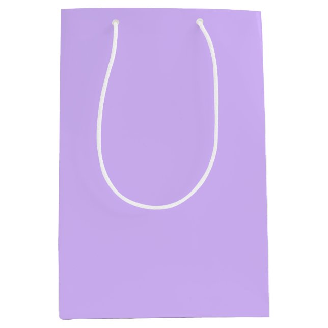 Solid color lavender purple medium gift bag (Front)