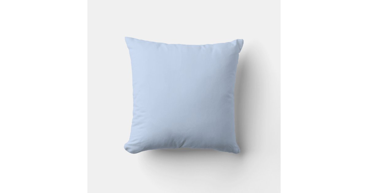 Solid Baby Blue Throw Pillow