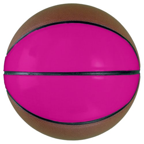 Solid color light berry pink fuchsia basketball