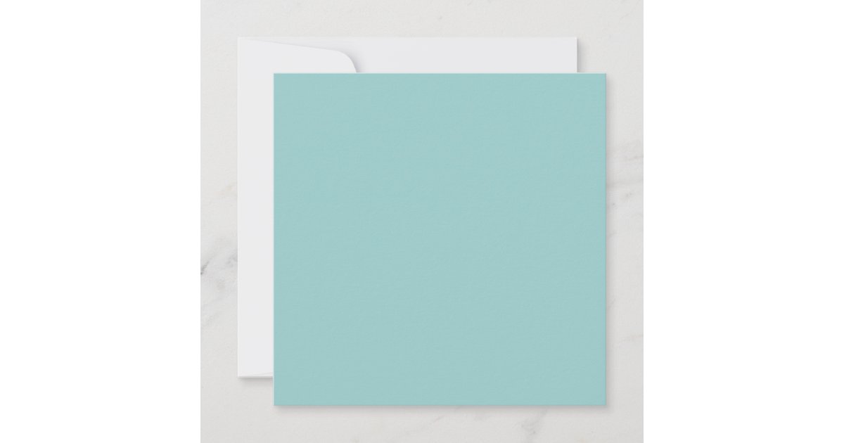 Solid Color Light Blue 99CCCC Background Invite. Invitation | Zazzle