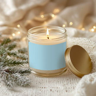 Solid Color Light Blue Rectangular Sticker