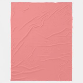 Solid Color: Light Coral Fleece Blanket by FantabulousPatterns at Zazzle