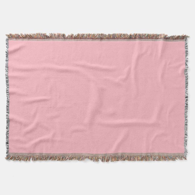 Solid Color Light Pink Throw Blanket (Front)