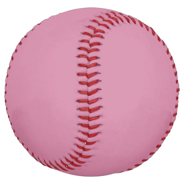 Solid color light puce pink softball