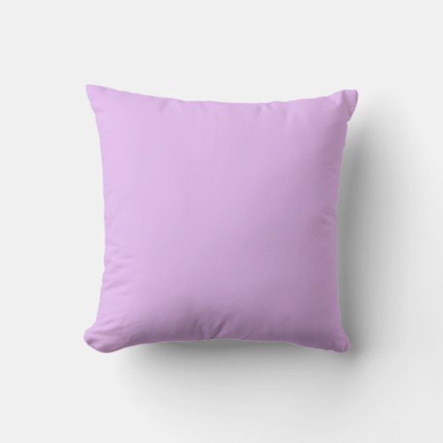 Solid Color Light Purple Throw Pillow