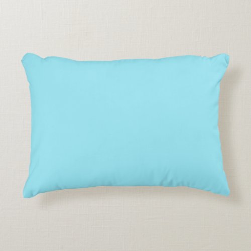 Solid color light soft aqua blue accent pillow