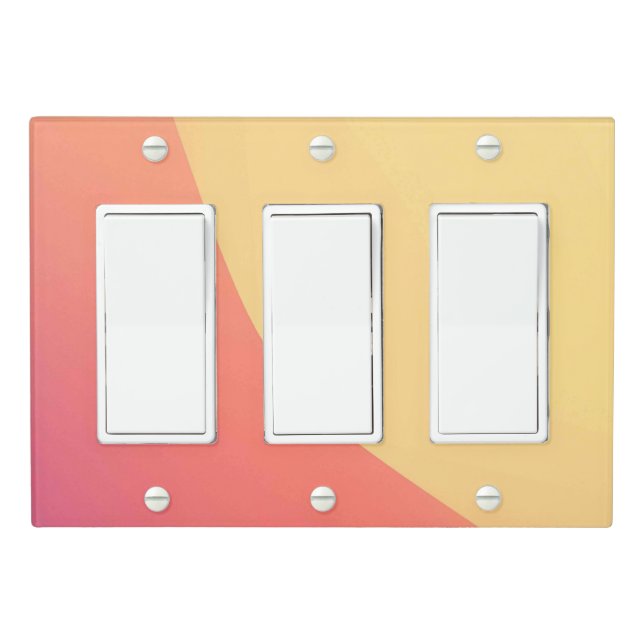 Solid Color Light Switch Cover Triple Rocker (In Situ)
