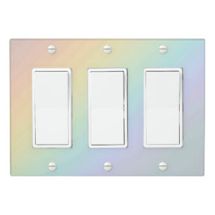 Solid Color Light Switch Cover Triple Rocker