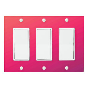 Solid Color Light Switch Cover Triple Rocker