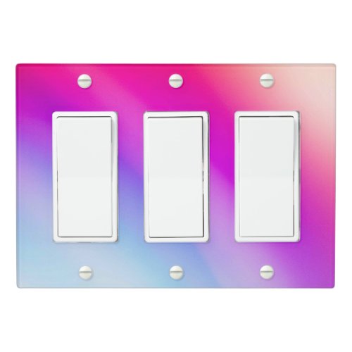 Solid Color Light Switch Cover Triple Rocker