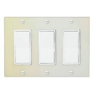 Solid Color Light Switch Cover Triple Rocker