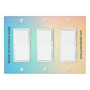 Solid Color Light Switch Cover Triple Rocker