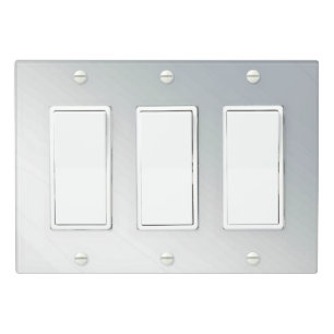 Solid Color Light Switch Cover Triple Rocker
