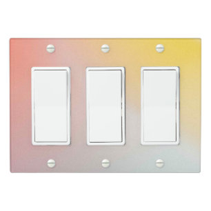 Solid Color Light Switch Cover Triple Rocker